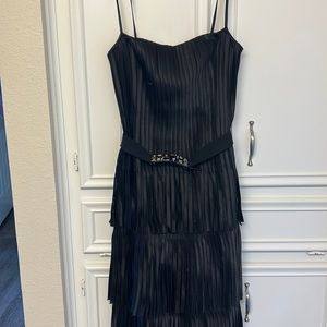 BCBG MAXAZRIA black dress - fringe size 8